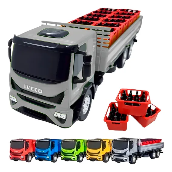 Caminhao Bebidas Iveco Carroceria Delivery Usual Brinquedos Cor Prata Foto 1