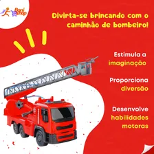 Caminhão Bombeiro Brutale Brinquedo Infantil - Roma Cor Vermelho Foto mini  3