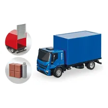 Caminhão De Brinquedo Iveco Tector Baú Com Acessórios Usual Foto  mini 1