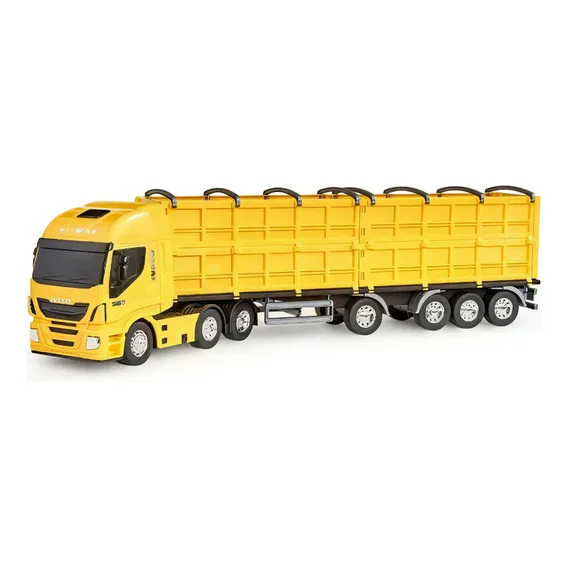 Caminhão Miniatura Iveco Hi-way Graneleiro Escala 1/30 Usual Cor Amarelo Foto 1