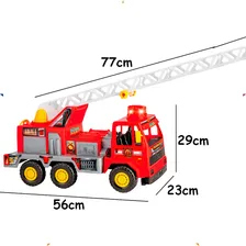 Caminhão Bombeiro Fire - Magic Toys 5042 Cor Vermelho Foto mini 4