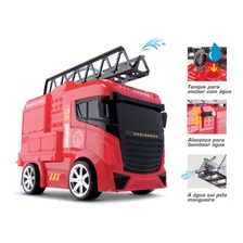 Caminhão De Bombeiro Infantil Next Race Fire Roma Brinquedos Cor Vermelho Foto mini 3