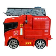 Caminhão De Bombeiro Infantil Next Race Fire Roma Brinquedos Cor Vermelho Foto mini 2