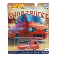 Caminhões Hot Wheels Car Culture Shop dos anos 60 Ford Econoline Pick Color Rojo Foto mini 1