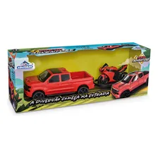 Caminhonete De Brinquedo Carrinho Infantil Com Moto Adijomar Foto mini 3