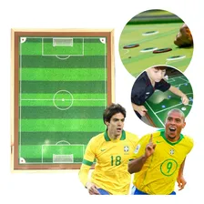 Campo Futebol De Botão Portátil Infantil Em Madeira 90x60cm Foto mini 1
