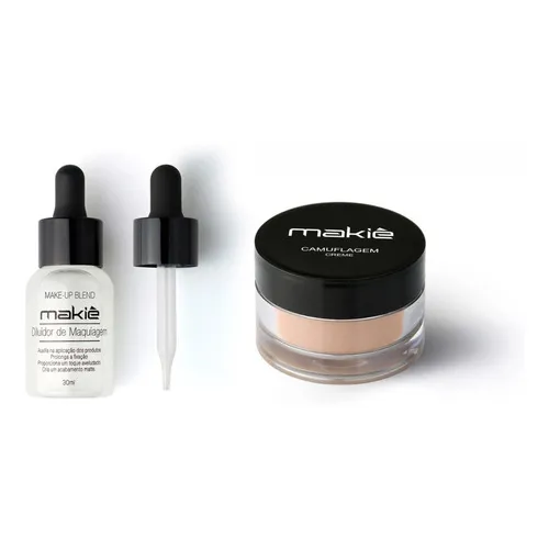 Camuflagem Makiê 17g Corretivo Facial + Diluidor 30ml Tom Banana Foto 1