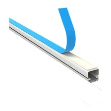 Canaleta Branca Pvc 10x10 C Fita Adesiva Dupla Face 2 Metros Foto  mini 1
