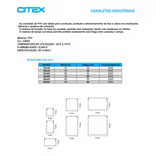 Canaleta Pvc 30x50 2000mm (lxaxc) Total Aberta Com 10 Peças Foto mini 3