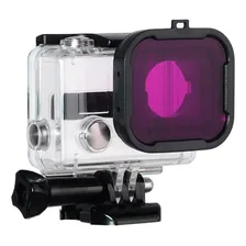 Canalgopro Filtro Mergulho Magenta Gopro Hero 3+ 4 Foto mini  2