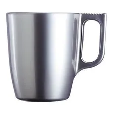 Caneca 250 cores chamativas Breakfast Pettish Onlinevc Silver Caneca Foto mini 1