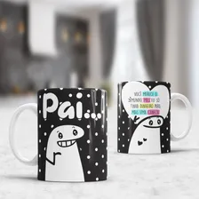 Caneca 325 Porcelana Flork S贸 Tinha Dinheiro Pra Caneca Cor Pai.. Preto Foto mini 1