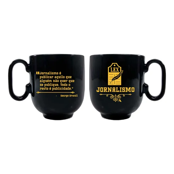 Caneca 350ml Jornalismo + Caixa Presente Formatura Jornalist Foto 1