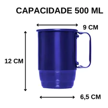 Caneca 500ml De AlumÃnio Azul Para Chopp Foto mini 3