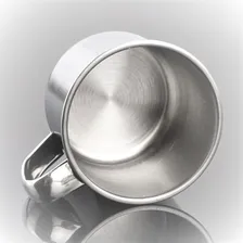 Caneca Aço Inox 7 Cm 200 Inox Polido Café Chá Luxo 30 Un Cor Prateado Foto mini 2