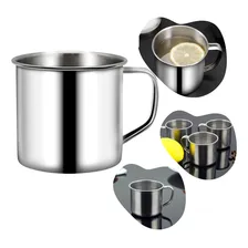 Caneca Aço Inox 7 Cm 200 Inox Polido Café Chá Luxo 30 Un Cor Prateado Foto mini 1