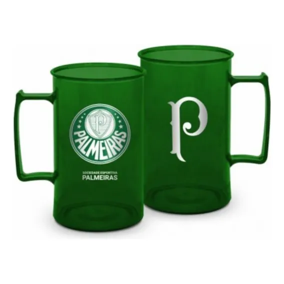 Caneca Acrilica 400ml Palmeiras Brasfoot Foto 1