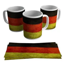 Caneca Alemanha Bandeira Países Arte Aquarela Porcelana Foto  mini 1