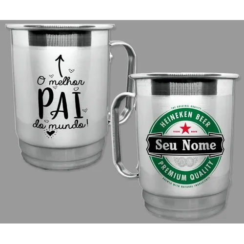 Caneca Alumínio 500ml - Melhor Pai Do Mundo Foto 1