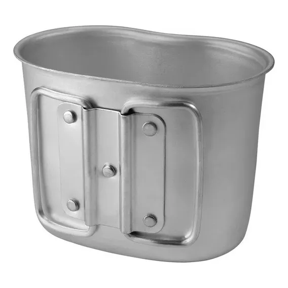 Caneca AlumÃnio 500ml P/ Cantil Camping Pesca Guepardo Cor Prateado Foto 1