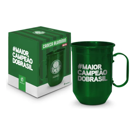 Caneca AlumÃnio Palmeiras Copo Mantém Bebida Gelada Oficial Foto 1
