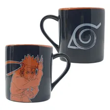 Caneca Anime Naruto Uzumaki Shippuden Konoha Manga Piticas Cor Preto Foto  mini 1