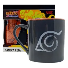 Caneca Anime Naruto Uzumaki Shippuden Konoha Manga Piticas Cor Preto Foto mini  2