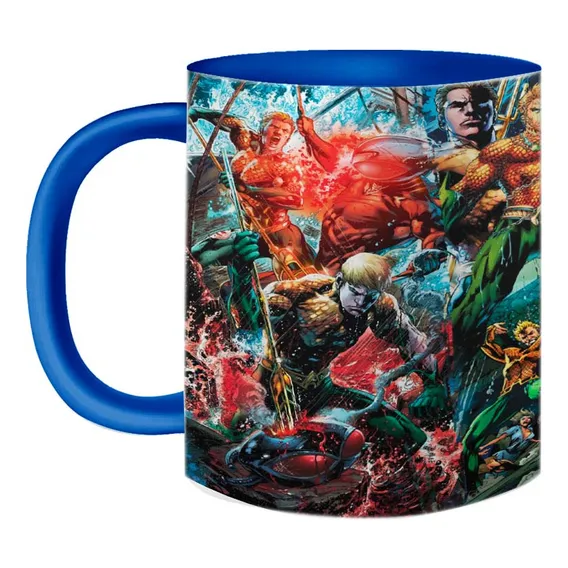 Caneca Aquaman Super Heroi Quadrinhos Comics Dc 325ml Foto 1