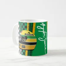 Caneca Ayrton Senna F贸rmula 1 F1 Corrida Presente Criativo Cor Branco Foto mini 4