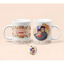 Caneca Azulejo E Chaveiro De Metal Personalizados Com Foto Cor Branco Fotografia Foto mini 3