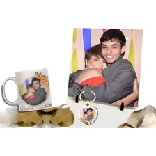 Caneca Azulejo E Chaveiro De Metal Personalizados Com Foto Cor Branco Fotografia Foto mini 1