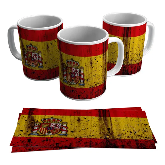 Caneca Bandeira Espanhola País Espanha Seleção 325ml Foto 1
