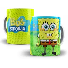 Caneca Bob Esponja Porcelana Personalizada Foto  mini 1