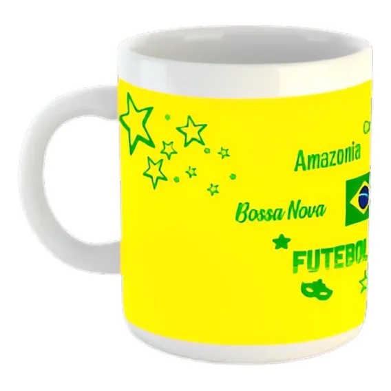 Caneca Brasil Amarela Foto 1