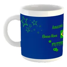 Caneca Brasil Azul Foto  mini 1