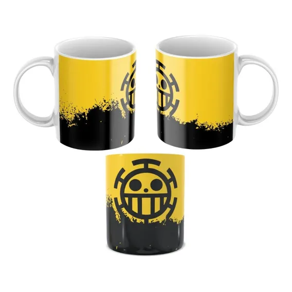 Caneca Café Geek One Piece Trafalgar Law Cirurgião Da Morte Foto 1