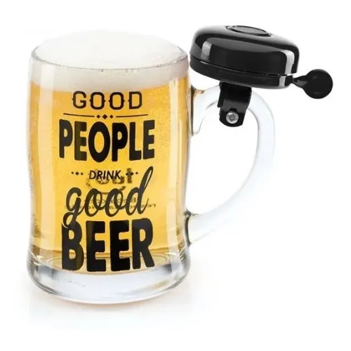 Caneca Campainha Sineta Cerveja Boa Bebida Presente Criativo Foto 1