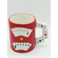 Caneca Casino Cup Jogos Poker Baralho 400ml Cerâmica Foto  mini 1