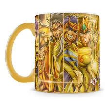 Caneca Cavaleiros Do ZodÃaco Dourada Foto mini 2