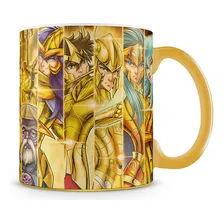 Caneca Cavaleiros Do ZodÃaco Dourada Foto mini 1
