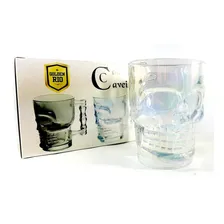 Caneca Caveira Viking Copo Chopp Cerveja Vinho Vidro 500 Foto mini 1