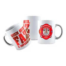 Caneca Cerâmica Bombeiro Civil Resgate Salvamento SÃmbolo Foto mini 1