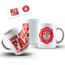 Caneca Cerâmica Bombeiro Civil Resgate Salvamento SÃmbolo Foto mini 2