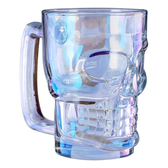 Caneca Chopp Caveira 350ml Furtacor Vidro Vitrizi Caneca Caveira Foto 1