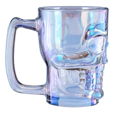 Caneca Chopp Caveira 350ml Furtacor Vidro Vitrizi Caneca Caveira Foto mini 4