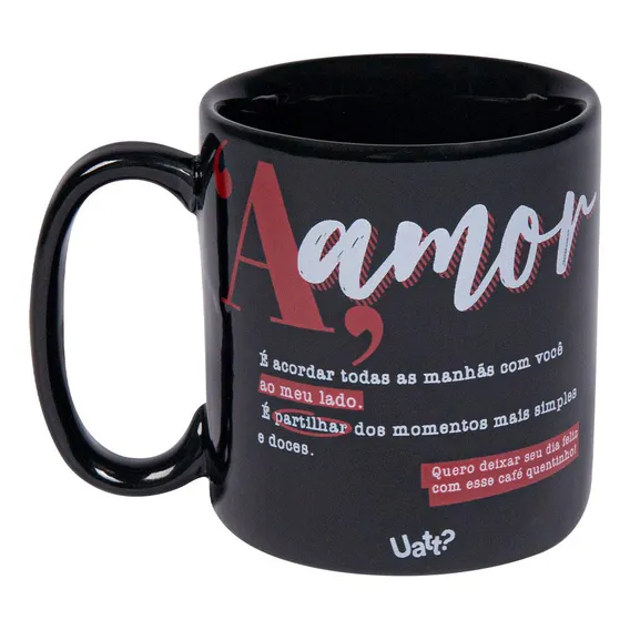 Caneca Cilindrica 360ml - Dicionario Do Amor Uatt Foto 1