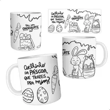 Caneca Coelho Páscoa Infantil Criança Desenho Colorir Foto mini  2