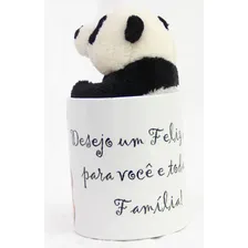 Caneca Com Ursinho Urso Pelúcia Panda - Natal Casa Do Urso Foto mini  3
