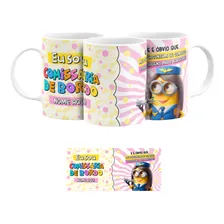 Caneca Comissário/a De Bordo XĂcara Profissões Minions 325ml Cor Branco Comissária De Bordo Foto mini 1