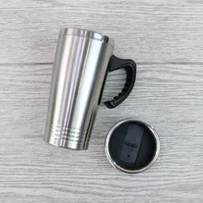 Caneca Copo Termico Inox 450ml Com Tampa - Yn44 Cor Prateado Prata Foto mini 4